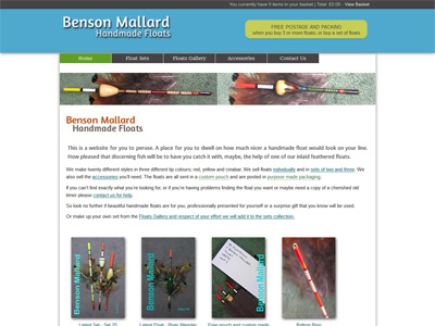 Benson Mallard fishing floats website