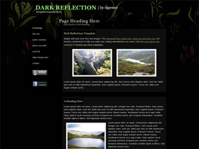 Dark Reflection website template
