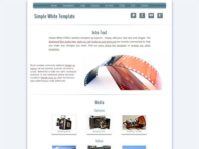 Simple White website template