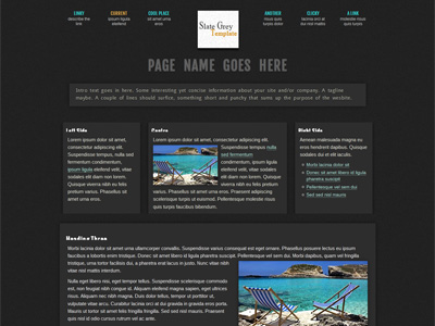 Slate Grey website template