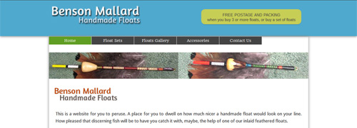 Benson Mallard fishing floats website