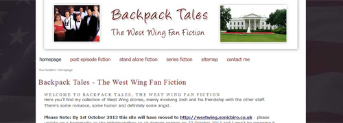 The West Wing fan fiction website