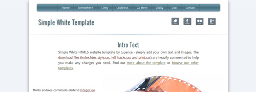 Simple White template