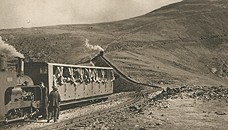 Old postcard of the Snowdon Mountain Railway