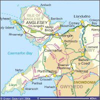 Small map of Snowdonia, click for a larger one