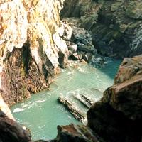 Looking down South Stack cliffs